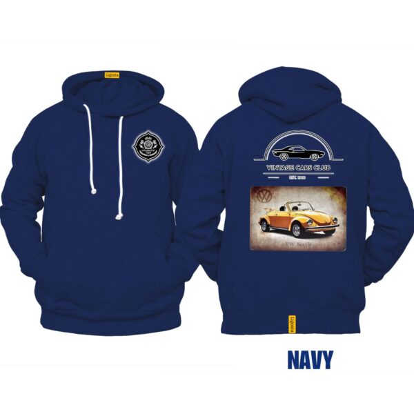 Ligosta Vintage, Cars Club Collection Hoodie, Unisex Hoodie Featuring VW Beetle Graphic, Perfect For Classic Car Lovers 09 - Image 2