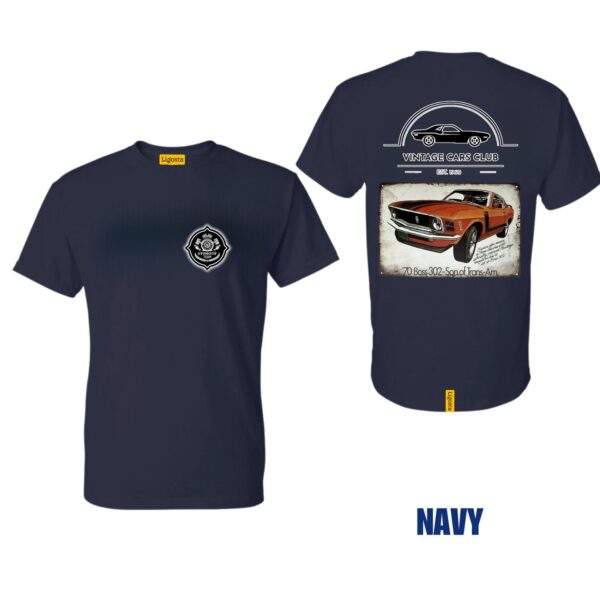 Ligosta Vintage, Cars Club Collection T-Shirt, Unisex T-Shirt Featuring 70 Boss 302 Trans-Am Graphic, Perfect For Classic Muscle Car Fans - Image 2