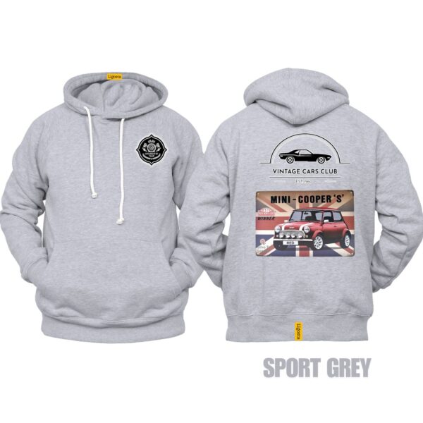 Ligosta Vintage, Cars Club Hoodie, Unisex Hoodie Featuring Mini Cooper S Graphic, Perfect For Classic Car Fans 17 - Image 5