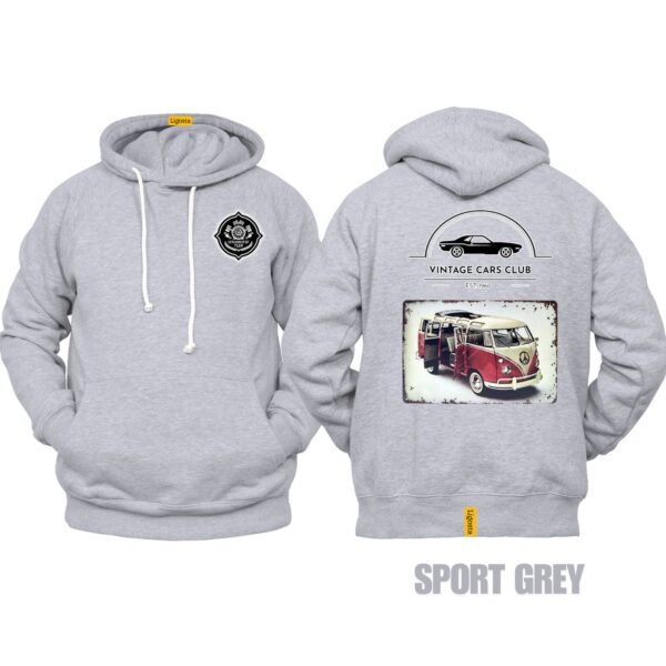 Ligosta Vintage, Cars Club Hoodie, Unisex Hoodie Featuring VW Camper Van Graphic, Perfect For Retro Van Lovers 18 - Image 5