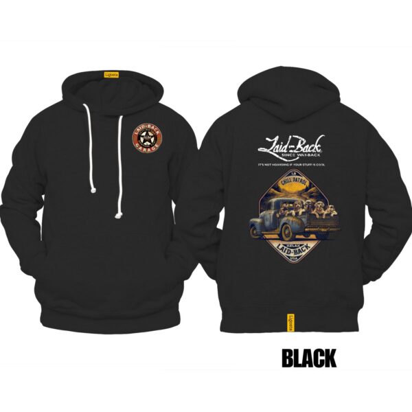 Ligosta Vintage, Laid-Back Hoodie, Unisex Hoodie Featuring Chill Patrol Truck Graphic, Perfect For Retro Truck Fans 24