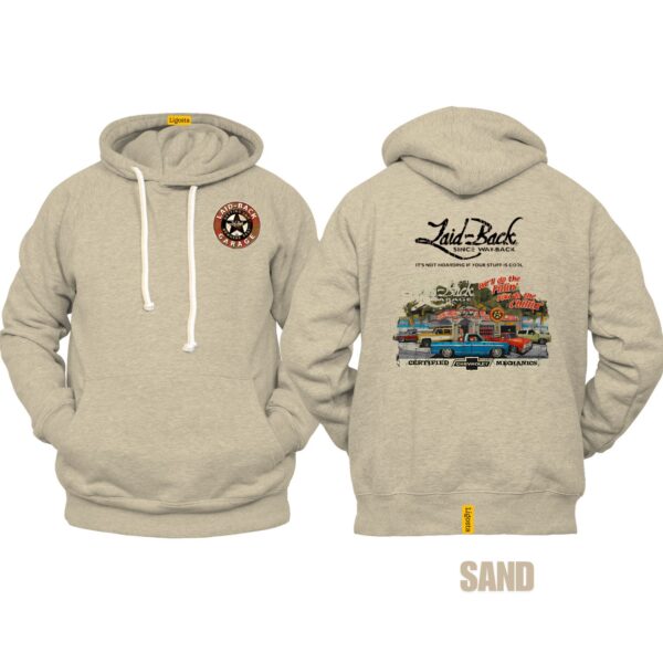 Ligosta Vintage, Laid-Back Hoodie, Unisex Hoodie Featuring Certified Chevy Mechanics Graphic, Perfect For Classic Truck Fans 28 - Image 6