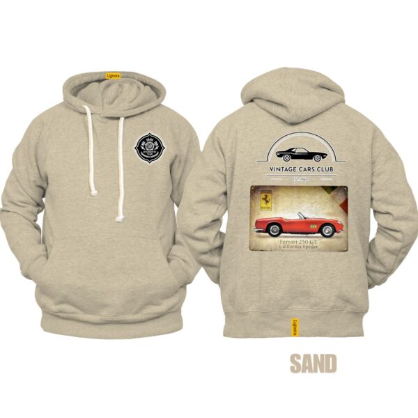 Ligosta Vintage, Cars Club Hoodie, Unisex Hoodie Featuring Ferrari 250 GT Spyder Graphic, Perfect For Classic Car Fans 13 - Image 6