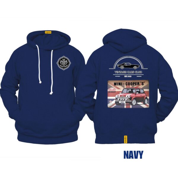 Ligosta Vintage, Cars Club Hoodie, Unisex Hoodie Featuring Mini Cooper S Graphic, Perfect For Classic Car Fans 17 - Image 2