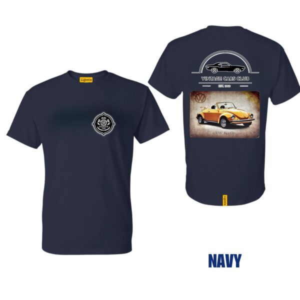 Ligosta Vintage, Cars Club Collection T-Shirt, Unisex T-Shirt Featuring VW Beetle Graphic, Perfect For Classic Car Lovers 09 - Image 2