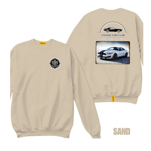 Ligosta Vintage, Cars Club Collection Sweatshirt, Unisex Sweatshirt Featuring Ford Mustang Shelby GT350 Graphic, Muscle Car Fans 10 - Image 6