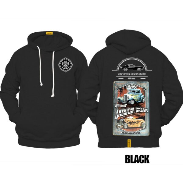 Ligosta Vintage, Cars Club Hoodie, Unisex Hoodie Featuring American Dream Hot Rod Graphic, Perfect For Classic Car Fans 20
