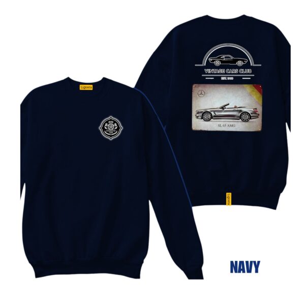 Ligosta Vintage, Cars Club Collection Sweatshirt, Unisex Sweatshirt Featuring Mercedes-Benz SL 65 AMG Graphic, Perfect For Luxury Car Fans - Image 2