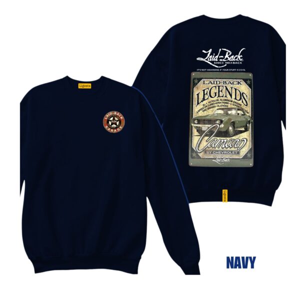 Ligosta Vintage, Laid-Back Sweatshirt, Unisex Sweatshirt Featuring Camaro Legends Graphic, Perfect For Muscle Car Fans 25 - Image 2