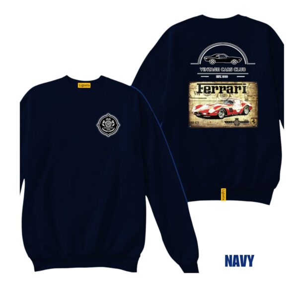 Ligosta Vintage, Cars Club Sweatshirt, Unisex Sweatshirt Featuring Ferrari 250 GTO Graphic, Perfect For Classic Car Fans 23 - Image 2