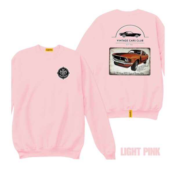 Ligosta Vintage, Cars Club Collection Sweatshirt, Unisex Sweatshirt Featuring 70 Boss 302 Trans-Am Graphic, Classic Muscle Car Fans 11 - Image 4