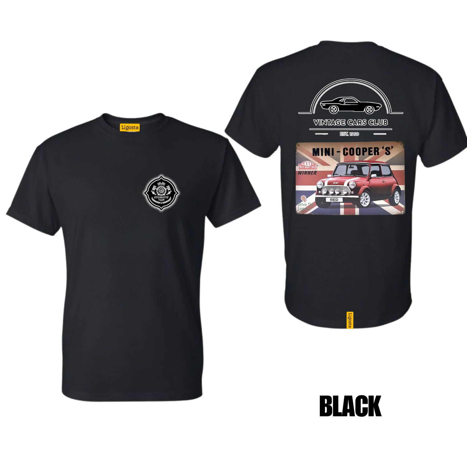 Ligosta Vintage, Cars Club T-Shirt, Unisex T-Shirt Featuring Mini Cooper S Graphic, Perfect For Classic Car Fans 17