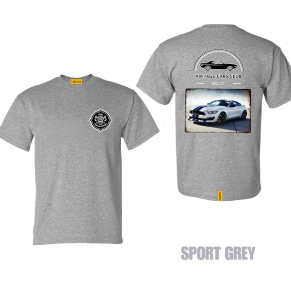 Ligosta Vintage, Cars Club Collection T-Shirt, Unisex T-Shirt Featuring Ford Mustang Shelby GT350 Graphic, Perfect For Muscle Car Fans 10 - Image 5