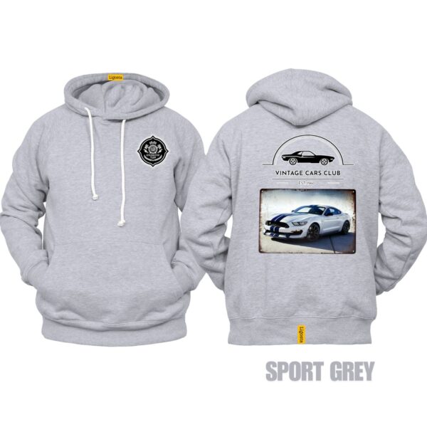 Ligosta Vintage, Cars Club Collection Hoodie, Unisex Hoodie Featuring Ford Mustang Shelby GT350 Graphic, Perfect For Muscle Car Fans 10 - Image 5