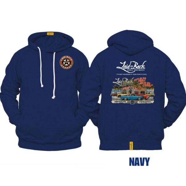 Ligosta Vintage, Laid-Back Hoodie, Unisex Hoodie Featuring Certified Chevy Mechanics Graphic, Perfect For Classic Truck Fans 28 - Image 2