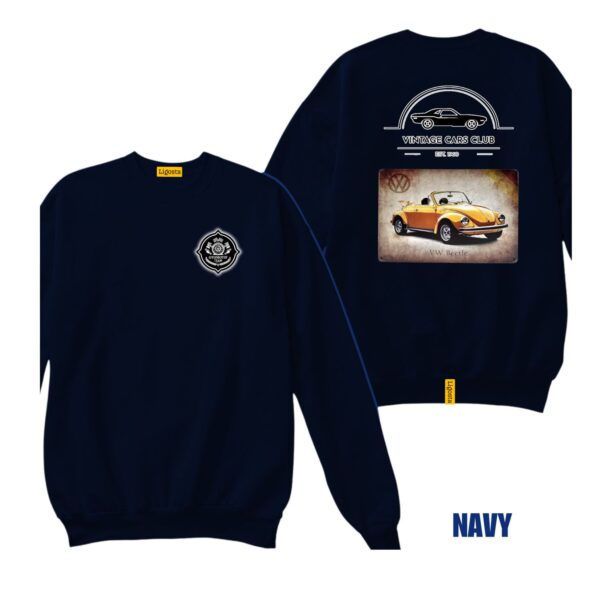 Ligosta Vintage, Cars Club Collection Sweatshirt, Unisex Sweatshirt Featuring VW Beetle Graphic, Perfect For Classic Car Lovers 09 - Image 2