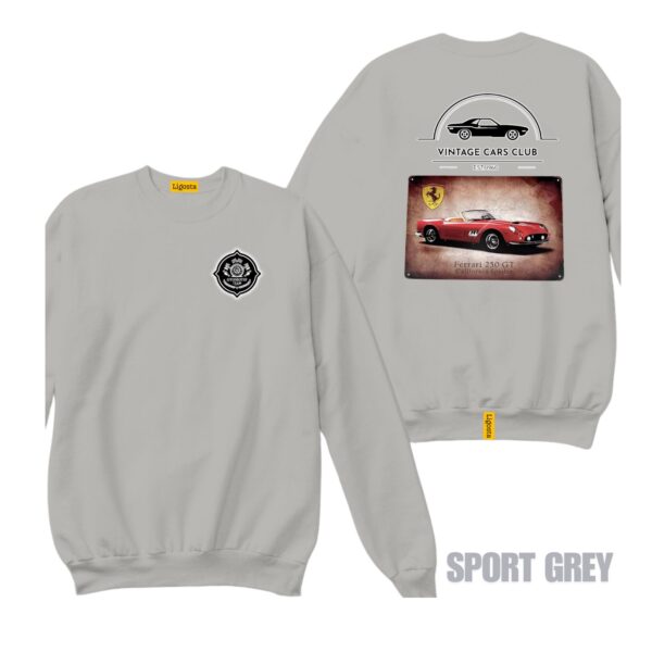 Ligosta Vintage, Cars Club Collection Sweatshirt, Unisex Sweatshirt Featuring Ferrari 250 GT California Spider Graphic, Sports Car Fans 06 - Image 5