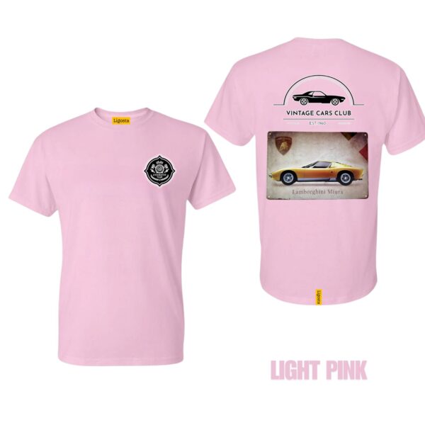 Ligosta Vintage, Cars Club Collection T-Shirt, Unisex T-Shirt Featuring Lamborghini Miura Graphic, Perfect For Supercar Enthusiasts 05 - Image 4