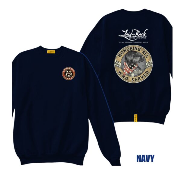 Ligosta Vintage, Cars Club Sweatshirt, Unisex Sweatshirt Featuring Honoring All Who Served Graphic, Perfect For Patriotic Fans 26 - Image 2