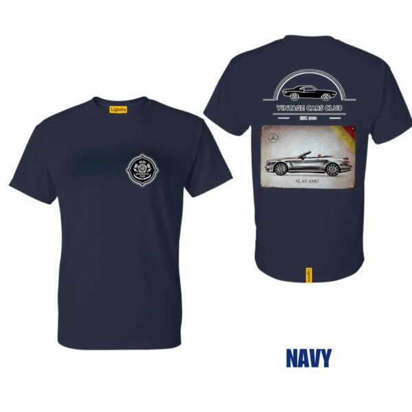 Ligosta Vintage, Cars Club Collection T-Shirt, Unisex T-Shirt Featuring Mercedes-Benz SL 65 AMG Graphic, Perfect For Luxury Car Fans 03 - Image 2