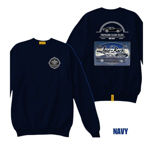 Ligosta Vintage, Cars Club Collection Sweatshirt, Unisex Sweatshirt Featuring Laid-Back Ford Graphic, Perfect For Retro Car Enthusiasts 07 - Image 2