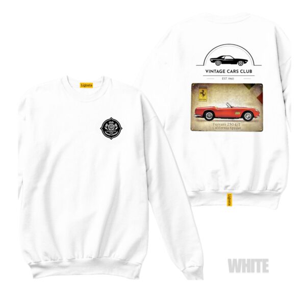 Ligosta Vintage, Cars Club Sweatshirt, Unisex Sweatshirt Featuring Ferrari 250 GT Spyder Graphic, Perfect For Classic Car Fans 13 - Image 3