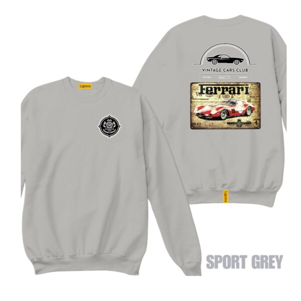 Ligosta Vintage, Cars Club Sweatshirt, Unisex Sweatshirt Featuring Ferrari 250 GTO Graphic, Perfect For Sports Car Enthusiasts 22 - Image 5