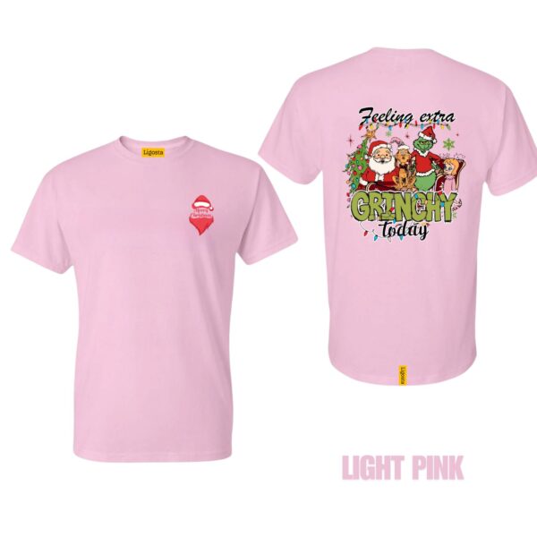 Ligosta Grinchy Vibes Collection T-Shirt, Unisex T-Shirt Featuring Extra Grinchy Holiday Design, Perfect For Festive Fun 10 - Image 4