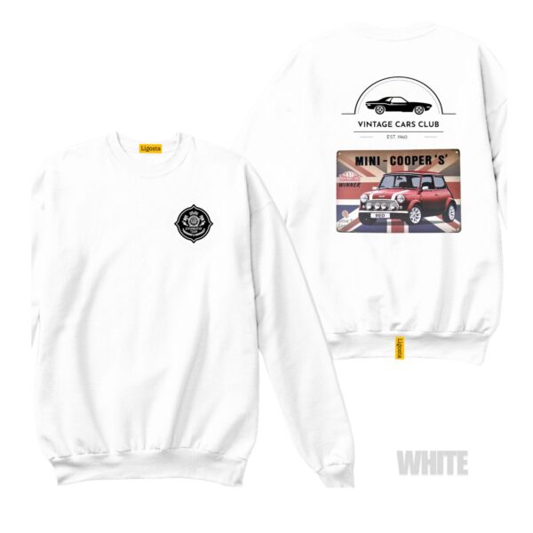 Ligosta Vintage, Cars Club Sweatshirt, Unisex Sweatshirt Featuring Mini Cooper S Graphic, Perfect For Classic Car Fans 17 - Image 3