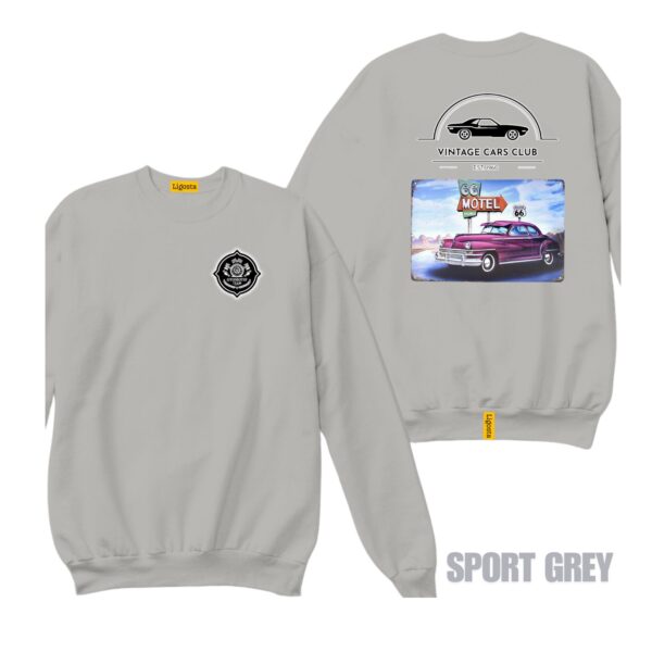 Ligosta Vintage, Cars Club Sweatshirt, Unisex Sweatshirt Featuring Route 66 Motel Graphic, Perfect For Retro Car Lovers 16 - Image 5