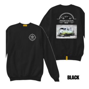 Ligosta Vintage, Cars Club Sweatshirt, Unisex Sweatshirt Featuring VW Green Camper Van Graphic, Perfect For Retro Van Enthusiasts 19
