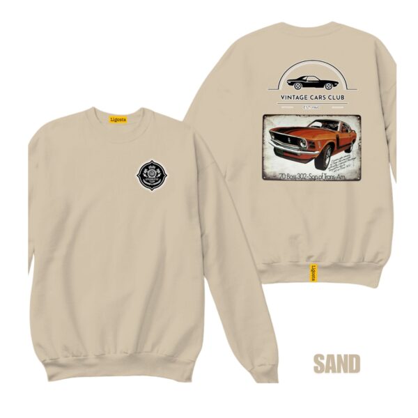 Ligosta Vintage, Cars Club Collection Sweatshirt, Unisex Sweatshirt Featuring 70 Boss 302 Trans-Am Graphic, Classic Muscle Car Fans 11 - Image 6