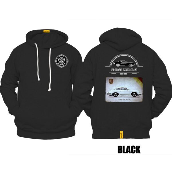 Ligosta Vintage, Cars Club Collection Hoodie, Unisex Hoodie Featuring Porsche 356B Graphic, Perfect For Classic Car Lovers 02