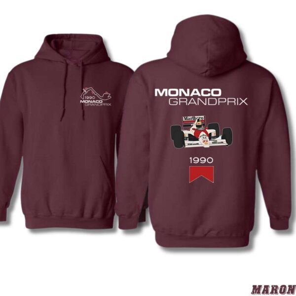Monaco Grand Prix 1990 Hoodie, Classic Racing Design, Perfect for Motorsport Enthusiasts, Ideal for Casual Wear or the Track, Cozy and Stylish, Unisex Hoodie for Men and Women , Winter Fashion - Image 4