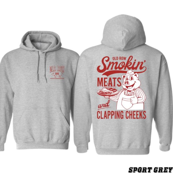 Old Row BBQ Smokin' Meats Hoodie, Retro BBQ Enthusiast Graphic, Fun and Quirky Pig Design, Perfect for Grill Masters and Meat Lovers, Cozy Hoodie for Backyard Barbecues and Casual Wear, Unique Apparel for BBQ Fans   Tops, Street Life Style - Image 3