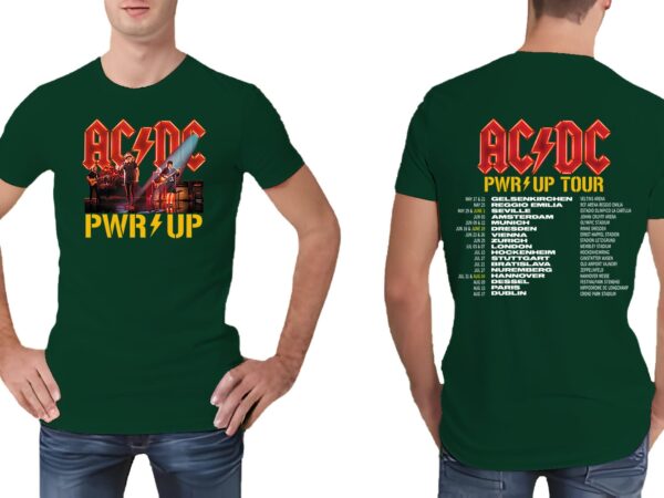 ACDC Band AC/DC Rock Music Band Pwr Up Shirt, Pwr Up Tour 2024 with Pwr Tour Dates T-Shirt, Men's T-shirt Women's T-shirt Children's T-shirt - Image 6