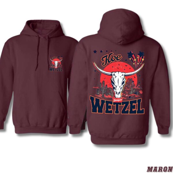 Kooe Wetzel Hoodie, Bold Western Skull Design, Country Music Fans, Casual Sweater, Street Life Style - Image 2