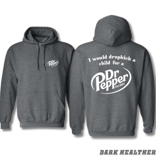 Dr Pepper Hoodie Graphic Dark Heather Hoodie Perfect for Dr Pepper Lovers Cozy and Stylish Ideal for Casual Wear Makes a Fun Gift for Soda Enthusiasts , Winter Fashion - Image 2