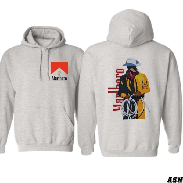 Marlboro Hoodie, Iconic Cowboy Design with Bold Branding, Perfect for Western Style Enthusiasts, Premium Quality Hoodie for Casual Comfort, Unisex Fit for Everyday Wear , Winter Fashion - Image 2