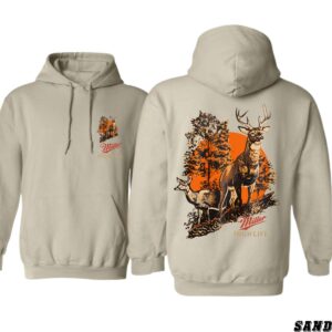 Miller High Life Hoodie, Majestic Deer Design, camo country hoodies, country boy clothing, Perfect for Hunting Enthusiasts, Ideal for Casual Wear, Comfortable and Stylish, Hoodie For Men, Hoodie For Women , Winter Fashion