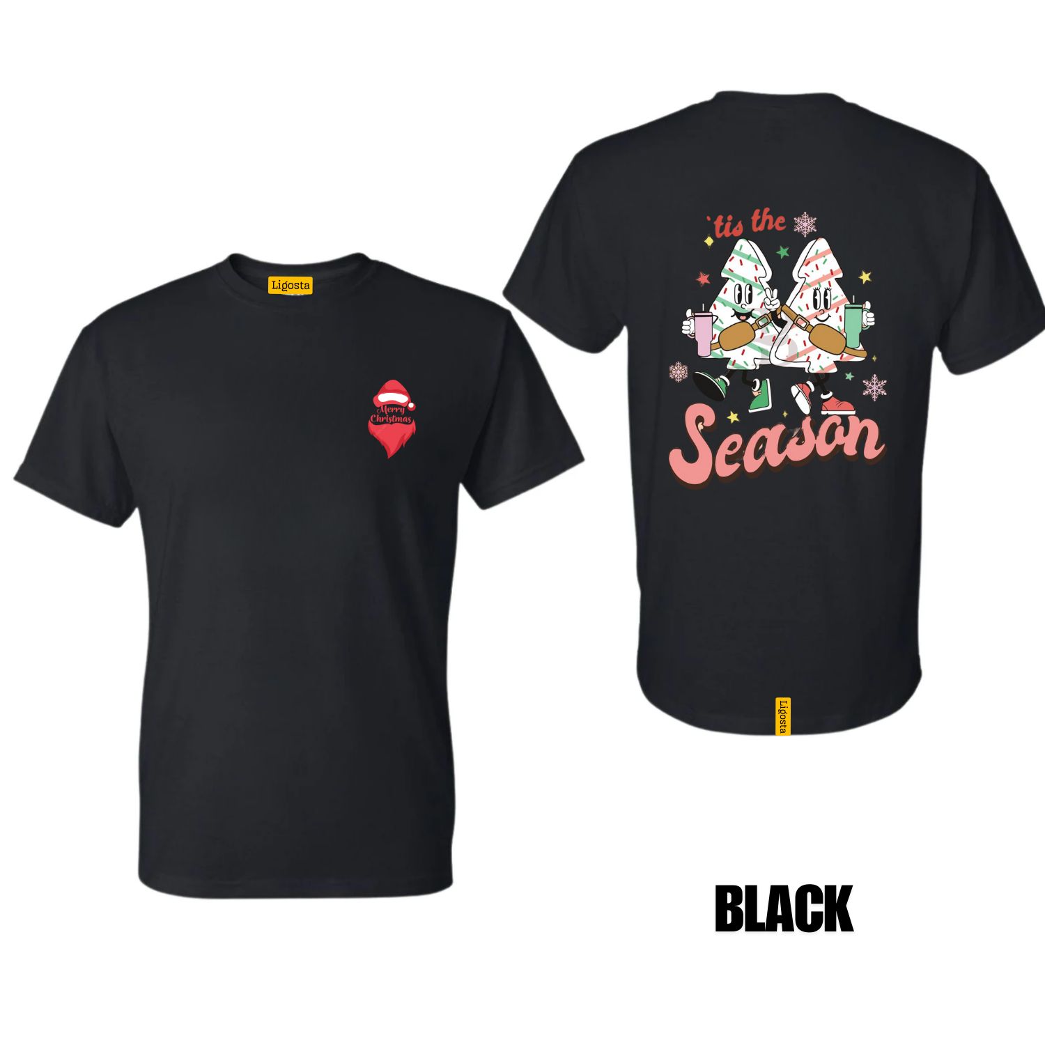 Ligosta Festive Cheers Collection T-Shirt, Unisex T-Shirt Featuring Holiday Drinks Design, Perfect For Party Lovers 09