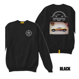 Ligosta Vintage, Cars Club Collection Sweatshirt, Unisex Sweatshirt Featuring Lamborghini Miura Graphic, Perfect For Supercar Enthusiasts 0