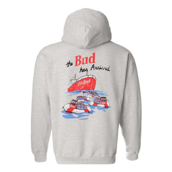 Budweiser Hoodie, USS Bud Ship and Life Raft Design, Perfect for Beer Lovers, Ideal for Casual Wear, Comfortable and Stylish , Hoodie Design - Image 3