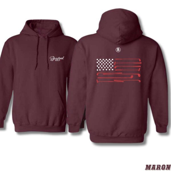 Barstool Golf American Flag Hoodie, Versatile Unisex Design for Casual or Sportswear Classic Menswear, Hoodie Style, Street Life Style - Image 3