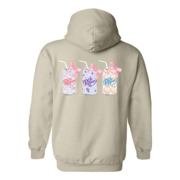 Dr. Pepper Hoodie, Trio Floral Can Design Shirt, Trendy Hoodie for Men and Women , Street Life Style Menswear Sweaters, Street Life Style - Image 4