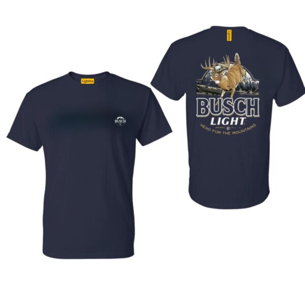 Busch LLight TShirt, Deer and Mountain Design, TShirts For Country Girls, Ideal for Outdoor Enthusiasts, Comfortable and Warm, Perfect for Casual Wear and Hunting Fans Wo, TShirt Design, Street Life Style - Image 3