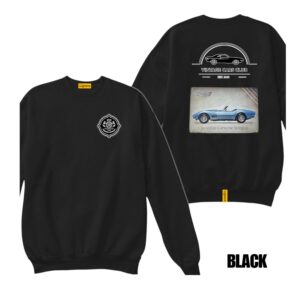 Ligosta Vintage, Cars Club Collection Sweatshirt, Unisex Sweatshirt Featuring Chevrolet Corvette Stingray Graphic, Car Enthusiasts 01