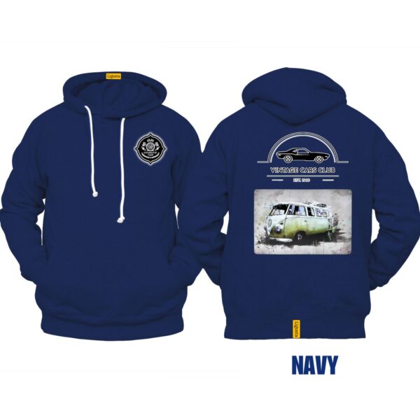 Ligosta Vintage, Cars Club Hoodie, Unisex Hoodie Featuring VW Green Camper Van Graphic, Perfect For Retro Van Enthusiasts 19 - Image 2