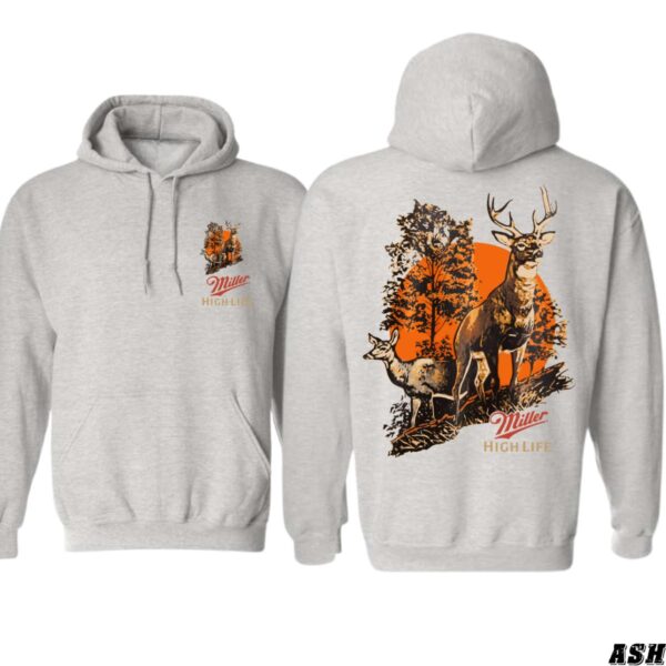 Miller High Life Hoodie, Majestic Deer Design, camo country hoodies, country boy clothing, Perfect for Hunting Enthusiasts, Ideal for Casual Wear, Comfortable and Stylish, Hoodie For Men, Hoodie For Women , Winter Fashion - Image 5