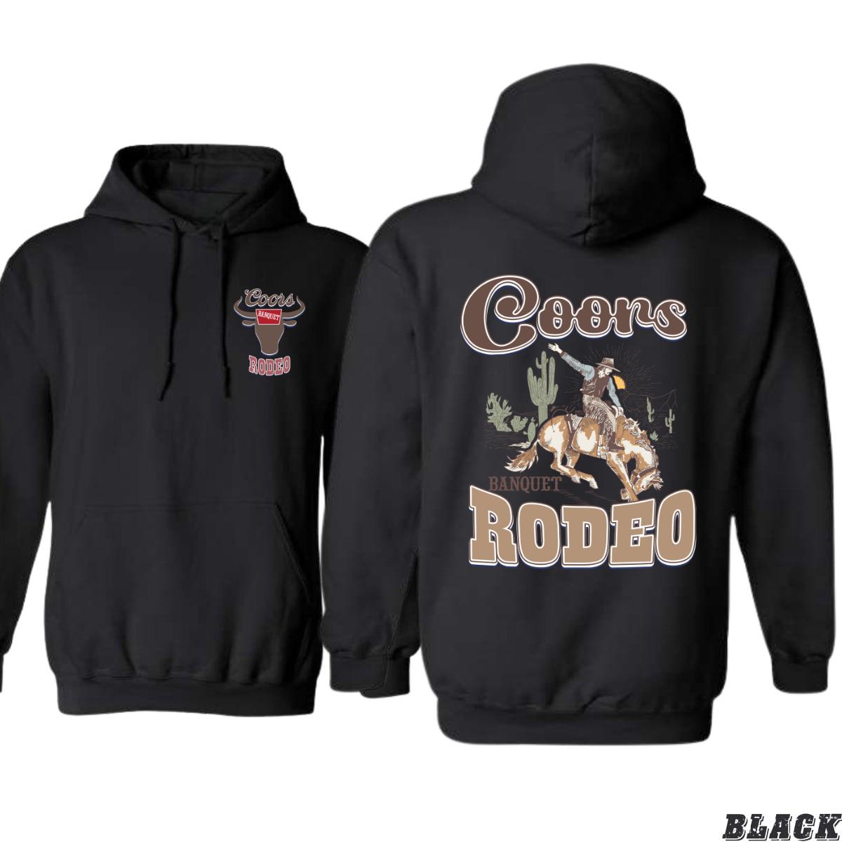 Coors Banquet Rodeo Hoodie, Classic Western Rodeo Design, Perfect for Country and Beer Lovers, Ideal for Casual Comfort, Stylish and Bold, Unisex Hoodie for Men and Women , Winter Fashion